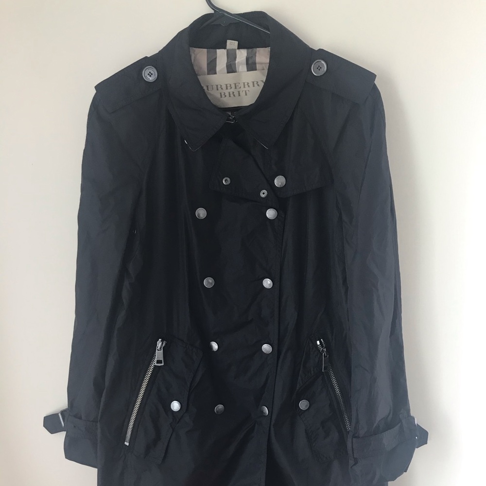 Burberry Brit Double Breasted Trench Coat